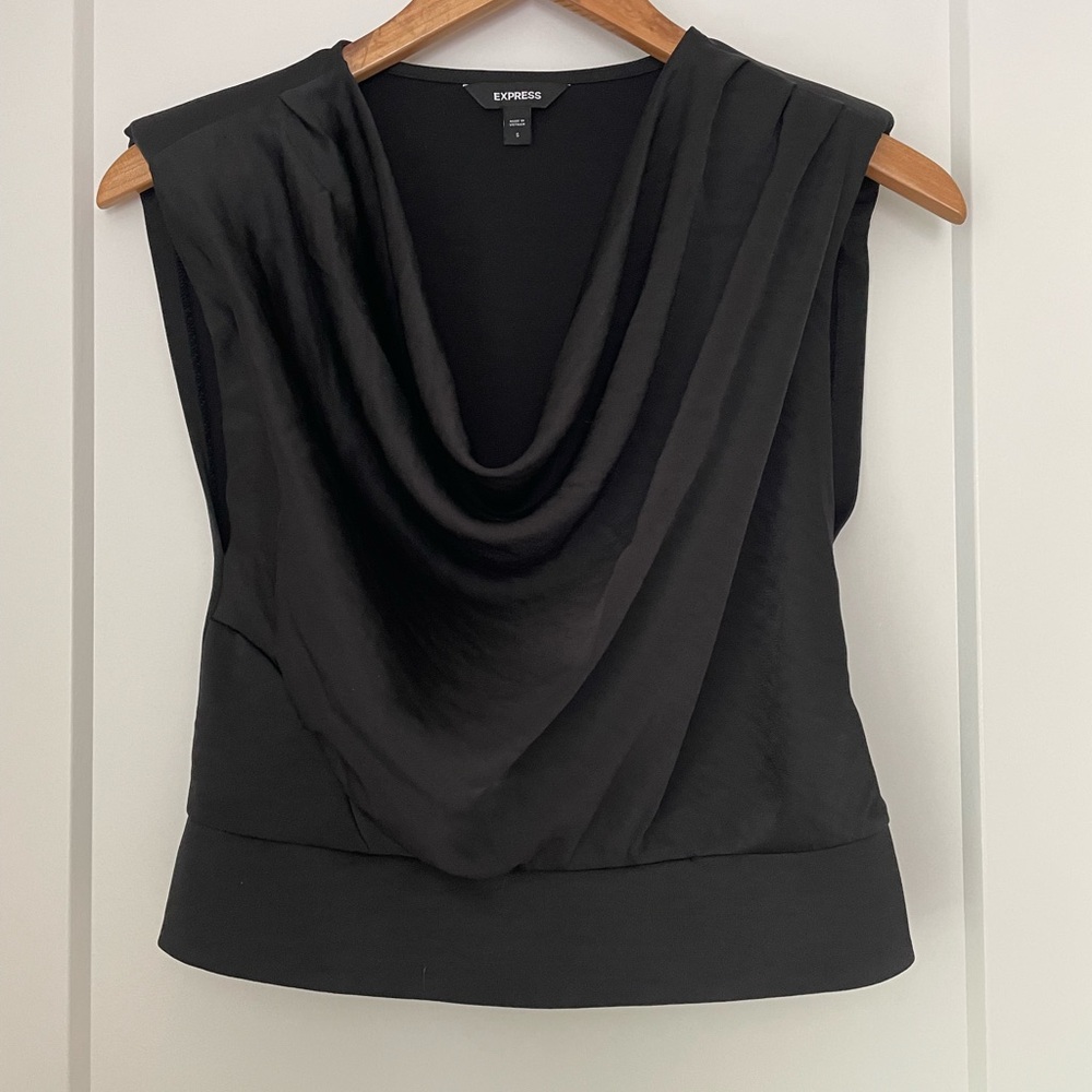 Like New EXPRESS Dressy Black Tank - small